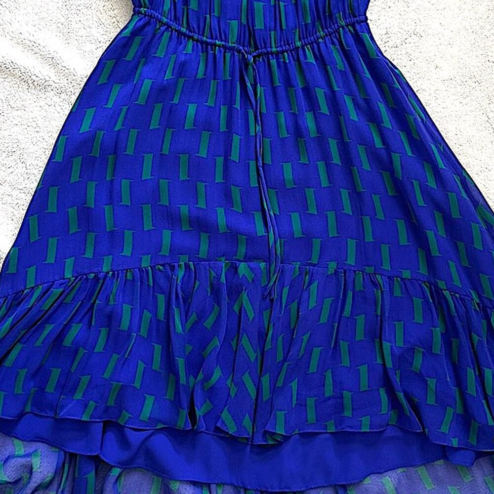 Diane Von Furstenberg Blue Dress - Size 10 - Picture 5 of 9